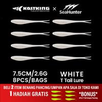 Gambar Kastking T Tail Umpan Soft 7.5cm/2.6g 8Pcs/Bags,Soft Bait Fishing Lure Umpan Pancing Umpan Lembut, soft umpan casting mujair ikan betok - 7.5cm/2.6g(8PCS set) dari Kastking Indonesia Kab. Tangerang 1 Tokopedia