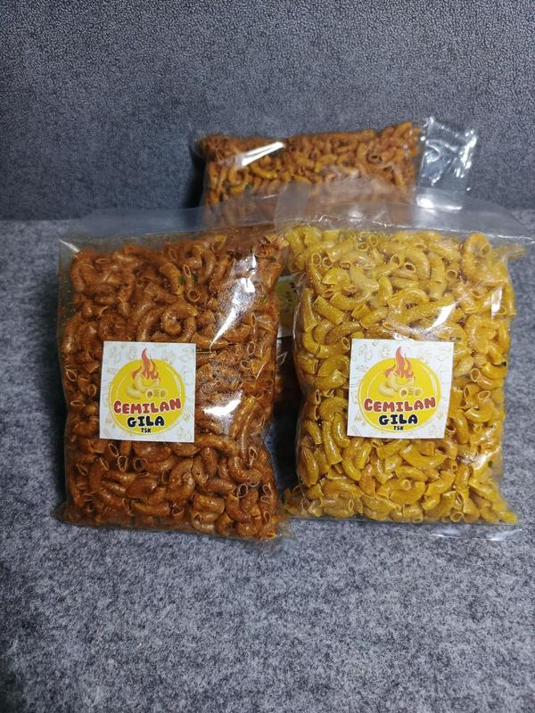 Makaroni Cikruh Makroni Kriuk Pedas Gurih Daun Jeruk - 250gr, Camilan Snack 5