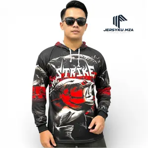 Jersey Mancing lengan panjang baju pancing full printing kaos pancing ada penutup kepalanya