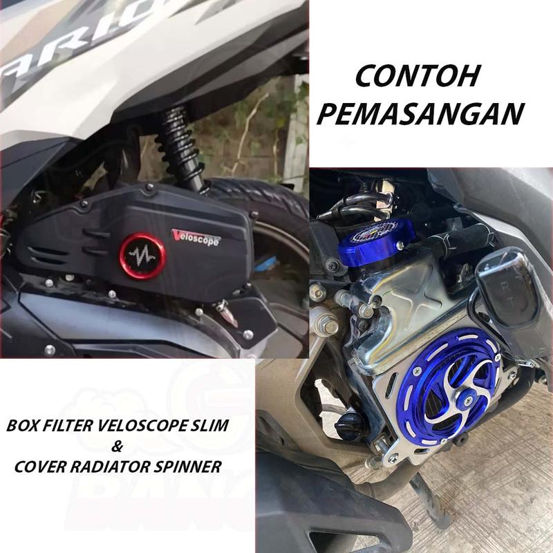 PAKET COVER RADIATOR SPINNER + VELOSCOPE VARIO 125 & VARIO 150 COVER RADIATOR SPINNER VARIO 125 TUTUP RADIATOR SPINNER VARIO 150 TUTUP FILTER VELOSCOPE VARIO BOX FILTER VELOSCOPE VARIO 150 BOX FILTER SLIM VARIO SPINNER VARIO 150 SPINNER VARIO 125 1