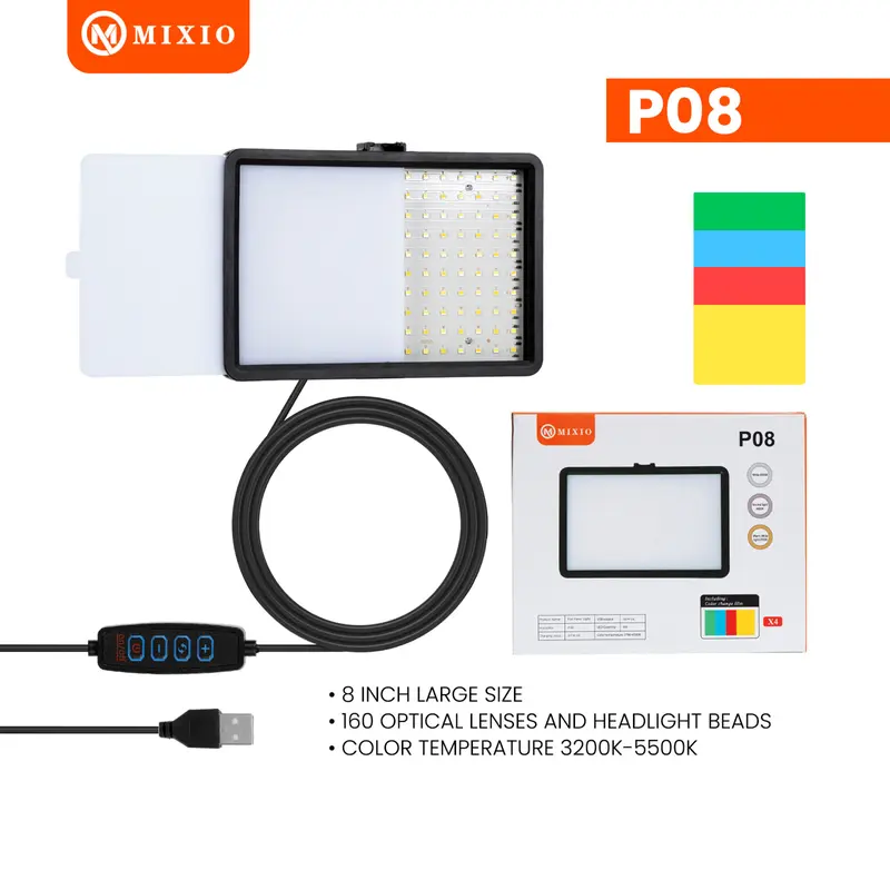 MIXIO 10" 8" 6inc Lampu Foto LED Video Light LIVE STREAMING Ring light PL26 P08 P06 0