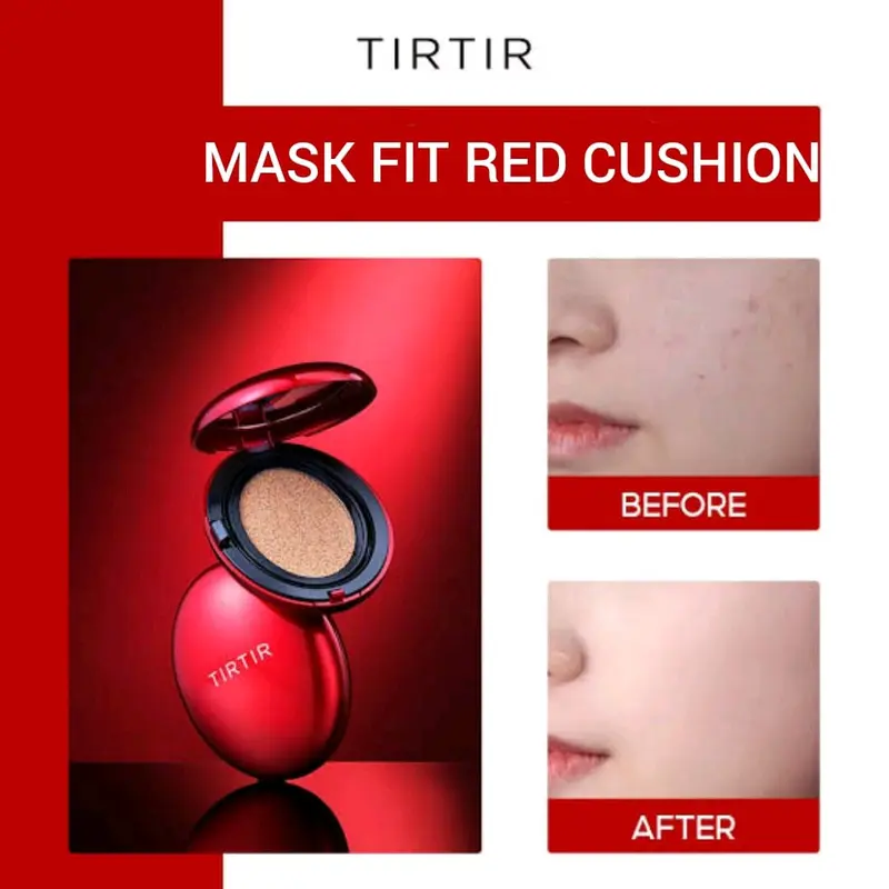Tir Mask Fit Red Cushion Porcelain Ivory Sand French Vanilla Soft Beige Korea Concealer Foundation Wajah Oily 1