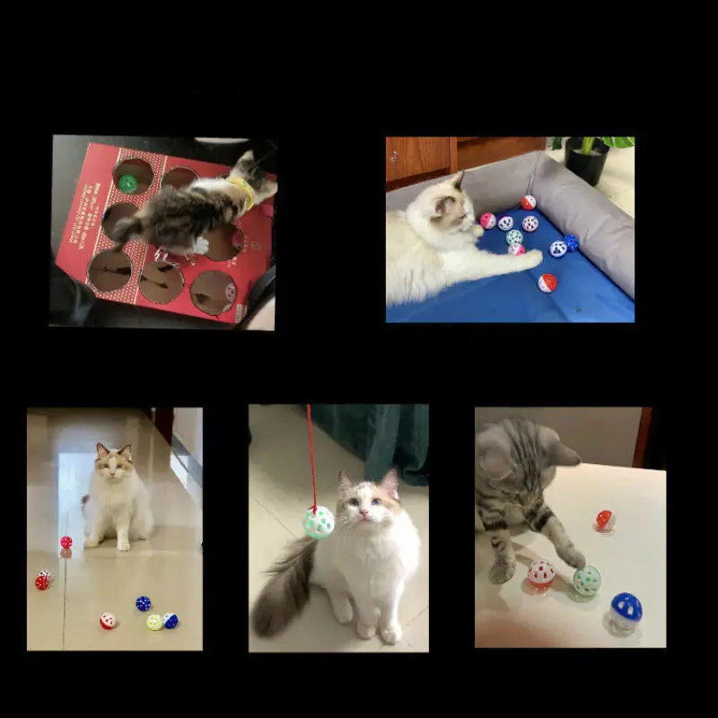 Mainan kucing Bola Lonceng Mancing Anjing dan Kucing 7