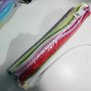 【Halo】Kawat Bulu Mercy Pipe Cleaner Warna Pastel Polos DIY Buket Bunga Kreasi Kerajinan Tangan Lucu 100 Pcs