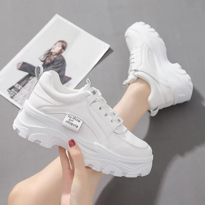 Masok! Sale 8.8 Sepatu Sneakers Putih Platform Tinggi Korean Style Ufli 4