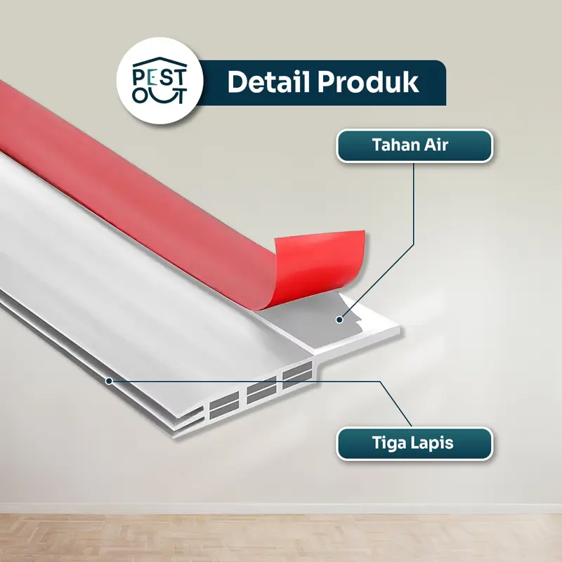 Penutup Celah Pintu Door Bottom Seal Penghalang Bawah Pintu Tahan Angin Debu Serangga Dan Air 2