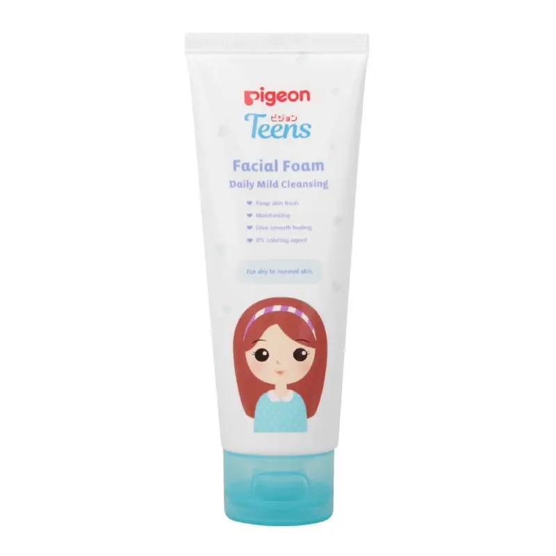 Sabun Cuci Muka Remaja Pigeon Teens Facial Foam Daily Mild Cleansing 100ml Kulit Kering - Pencuci, Wajah Kotoran Membersihkan Pembersihan