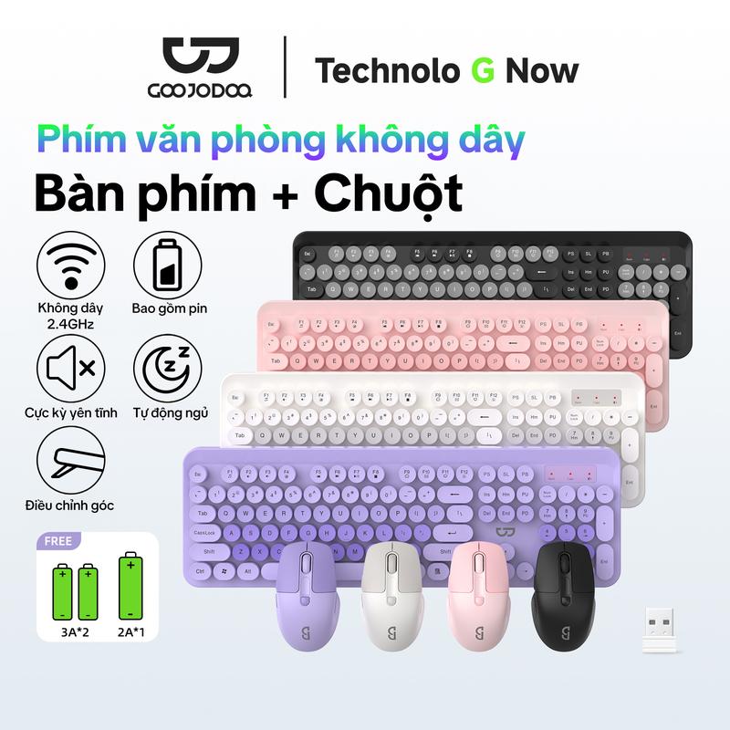 【GOOJODOQ*KOL/KOC】Bàn phím văn phòng không dây, bộ bàn phím+chuột, công nghệ…