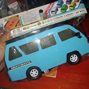 mainan anak mobil mobilan tipe angkot musik tolelet bonus tali pendorong keren