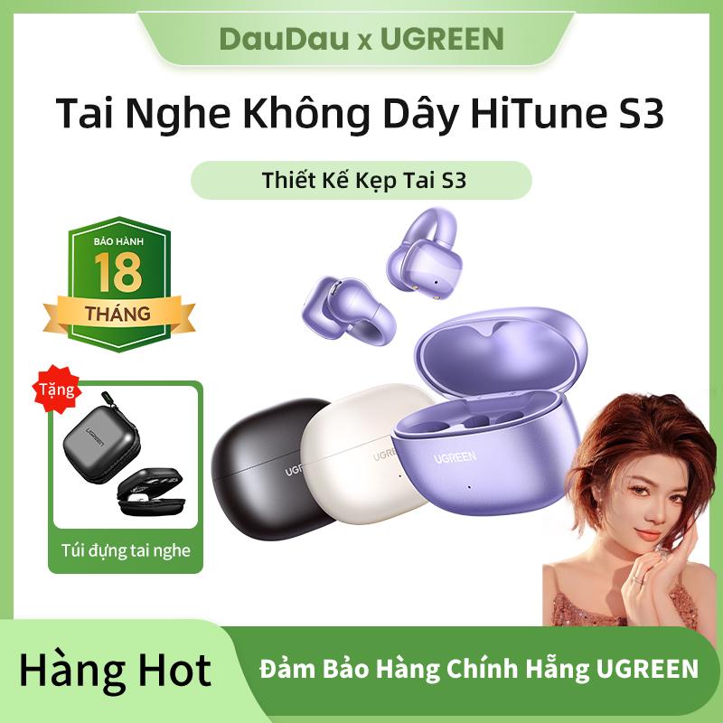 【DauDau UGREEN HiTune S3,Bluetooth 5.4, tai nghe không dây tai nghe thiết kế kẹp tai, tai nghe mở, âm thanh, cuộc gọi thoại HD tích hợp, giảm tiếng ồn [Free Gift] Hộp đựng tai nghe miễn phí
