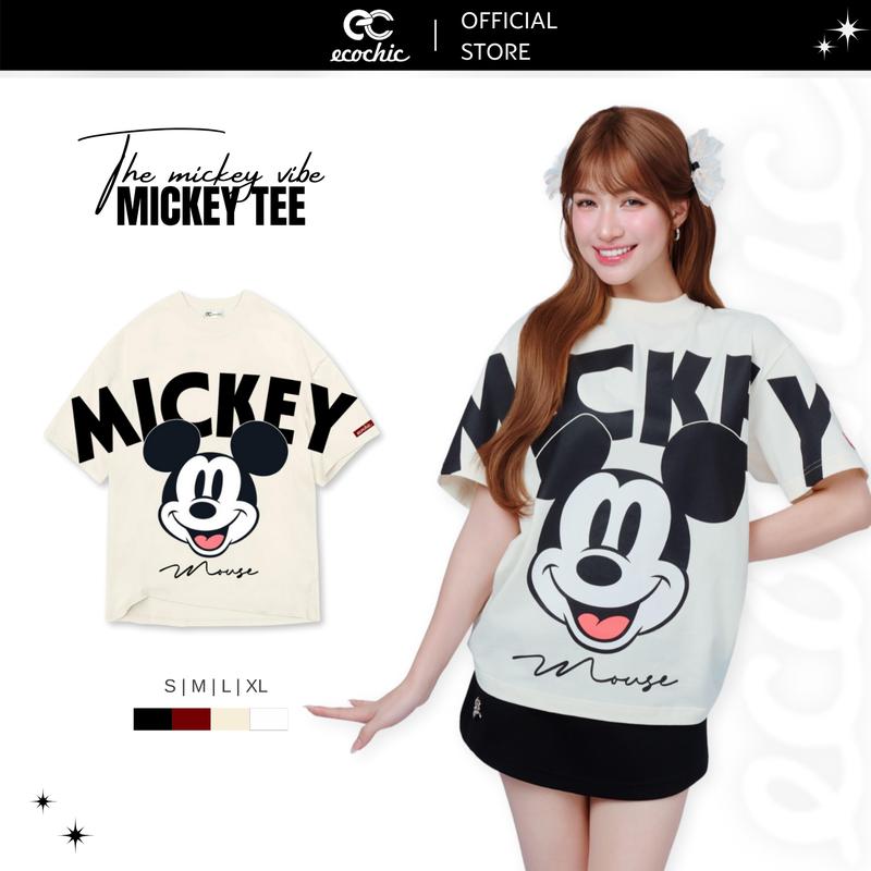  Áo Phông Mickey ECOCHIC Áo Thun MICKEY COLLECTION Form Rộng Unisex Chất Cotton Cao Cấp Local Brand Chính Hãng TS004 