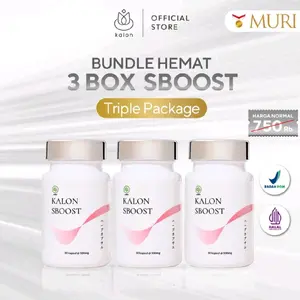 [3SB] Triple Package 3 Box Kalon SBOOST PREMIUM Isi 30 - Garcinia Attroviridis Fructus & Curcuma Longa Rhizoma & Morinda Citrifolia Fructus