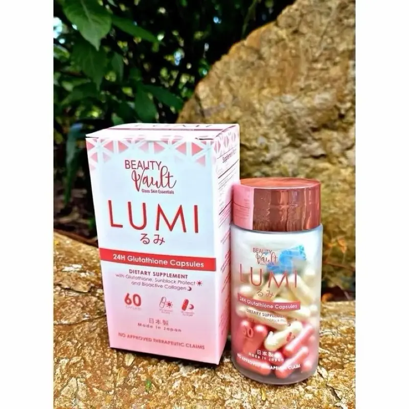 LUMI Glutathione Beauty Vault Glass Skin 60 CAPSULE 24H Glutathione JAPAN FORMULA Lumina - TikTok Shop Philippines LUMI Glutathione Beauty Vault Glass Skin 60 CAPSULE 24H Glutathione JAPAN FORMULA Lumina - TikTok Shop Philippines