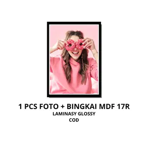 Cetak Foto 17R isi 1 pcs plus bingkai Dipasang di Dinding Hadiah