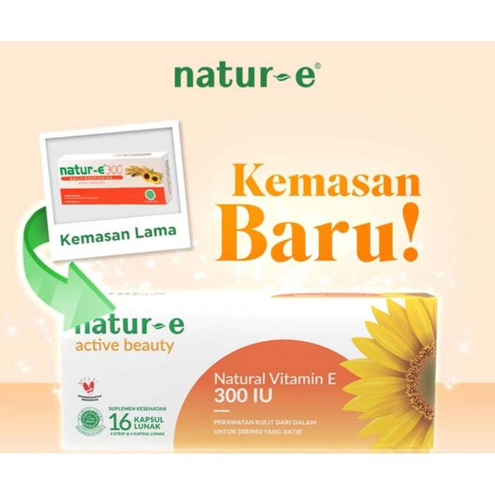 Gambar NATUR E 300 IU ISI 16'S NATURAL VITAMIN E dari Medica Online Kab. Sidoarjo Tokopedia