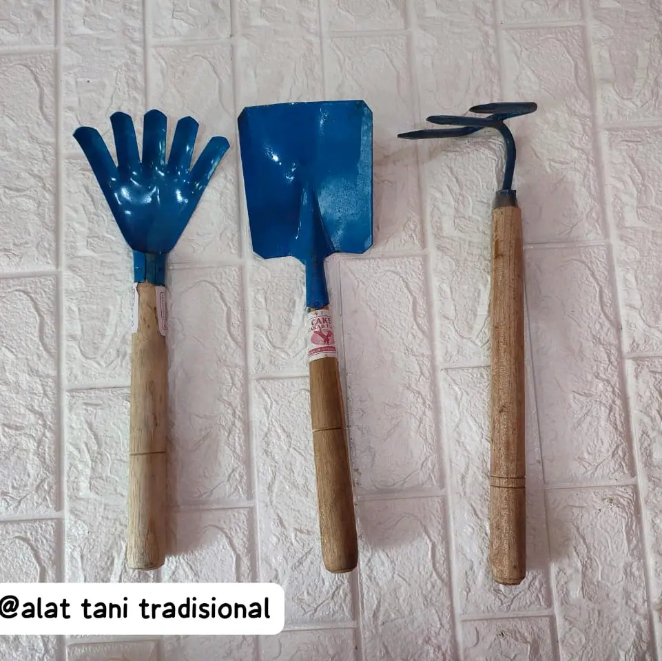 ||PAKET HEMAT|| Sekop mini, garuk bentuk tangan, garuk sampah gagang kayu