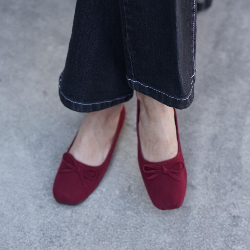 Raitalexander - Anna Red Suede Flatshoes 3