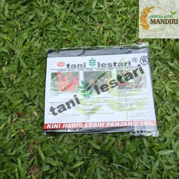 PLASTIK MULSA HITAM PERAK 25 METER MTR TANI LESTARI 2