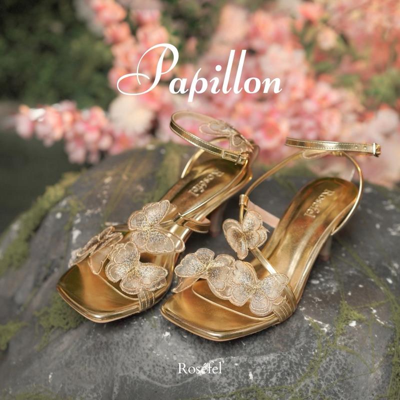 ROSEFEL PARTY COLLECTION - Papillon Butterfly Heels | Heels Pesta | Sandal Heels | Heels Kupu Kupu 7