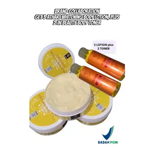 (5 PCS) Athari Kolaborasi Brand 3 Whitening Body Lotion Plus 2 Toner Badan In Beauty
