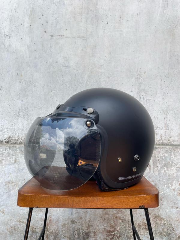 Helm Bogo full leher retro premium SNI dewasa hijab Wanita Pria SNI Terbaru Kaca Cembung Motorcycle 6