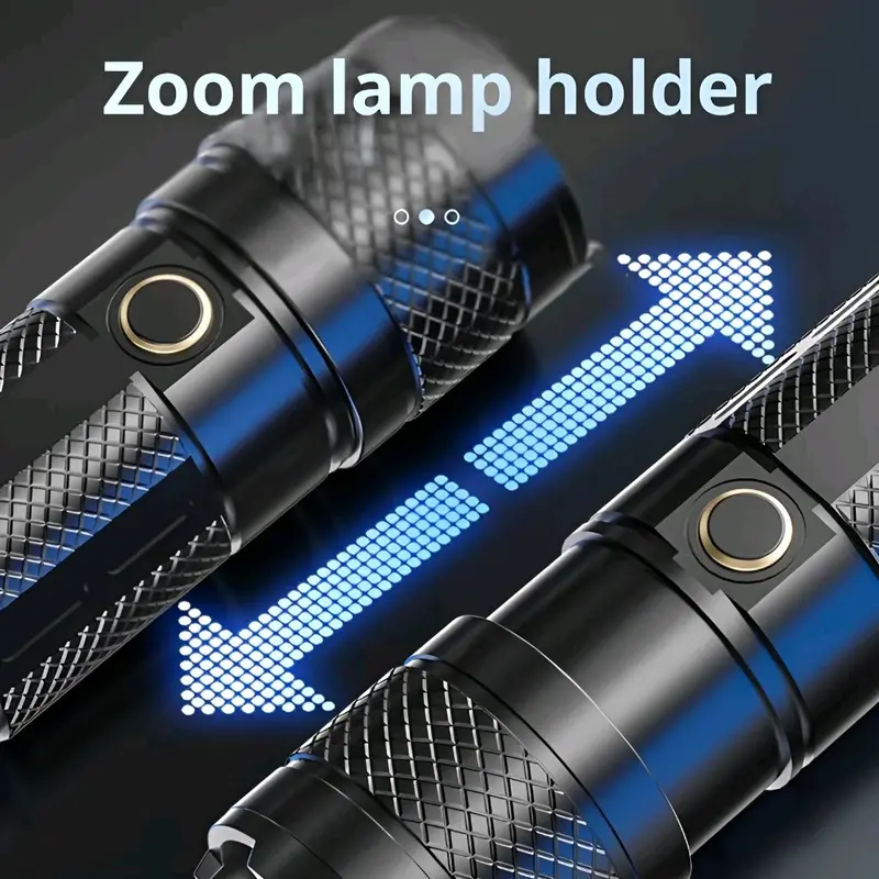 SENTER LED ZOOM S86 - ZOOM LASER JARAK JAUH - 9 MODE CAHAYA- RECHARGEABLE 3