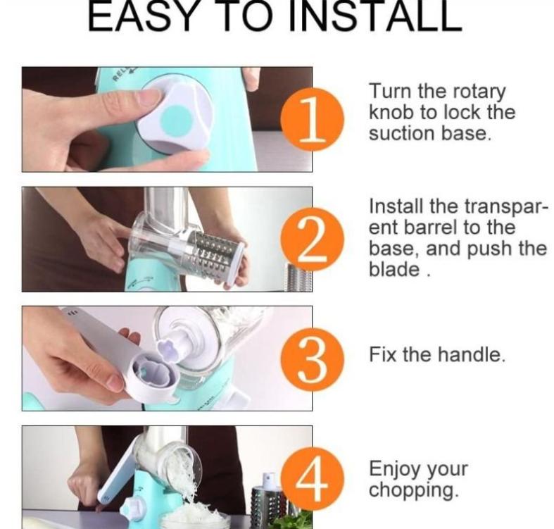 Product Introduction of Stainless steel Vegetable Cutter Grater cutter garlic slicer Shredder Slicer Grinder 1
