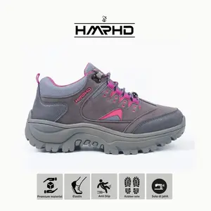 HMRHD Sepatu Gunung Wanita Mako Boots Outdoor Touring Low Grey Pink