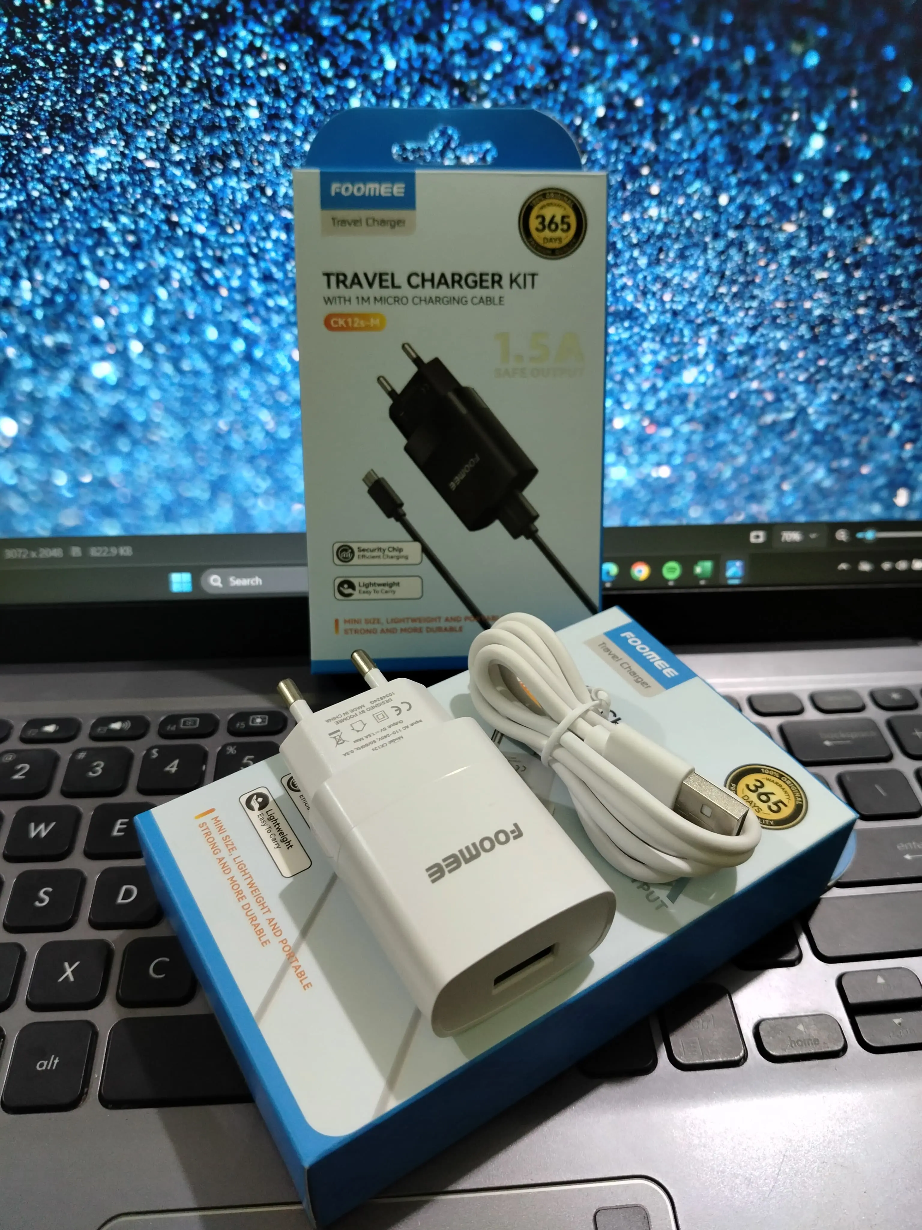 FOOMEE CK12 / CK12s Charger 1 USB Port 1.5A + Kabel Data Micro 1M Original Foomee