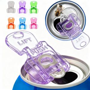 クリスタルデザイン缶カバー6個セット タブオープナー＆ダストガード付き プレミアム保護カバーキット