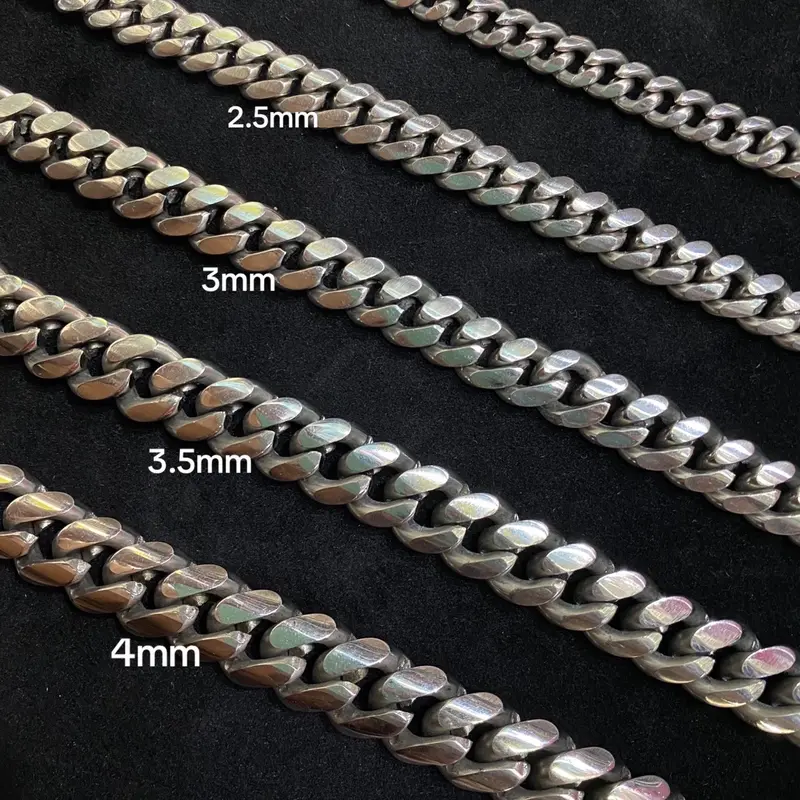 Gelang Rantai tipis monel (baja putih) pria wanita Anti Karat selamanya Bracelets Elegan 3