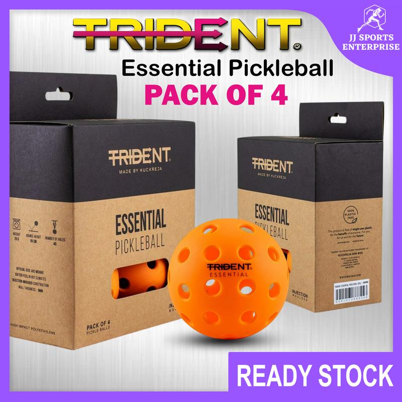 Product Introduction of Trident Essential Pickleball Balls (Set of 4) Orange 0