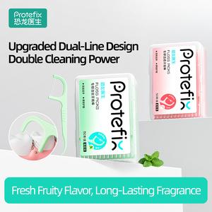 Flos gigi ultra dalam Protefix, menghilangkan sisa makanan dan plak, rasa pic