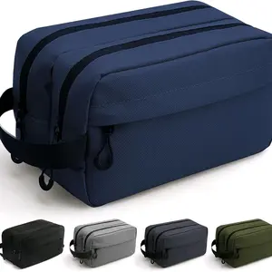 02. Clutch pouch handbag waterproof dobel resleting buat perlengkapan kosmetik, peralatan mandi dan multifungsi