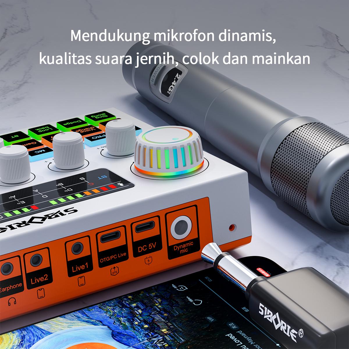 Siborie Soundcard F999 ultra+BM999 Mic +E10 headset Paket Lengkap Sound Card Komplit For Live Streaming Media Siborie Soundcard F999 ultra+BM999 Mic +E10 headset Paket Lengkap Sound Card Komplit For Live Streaming Media