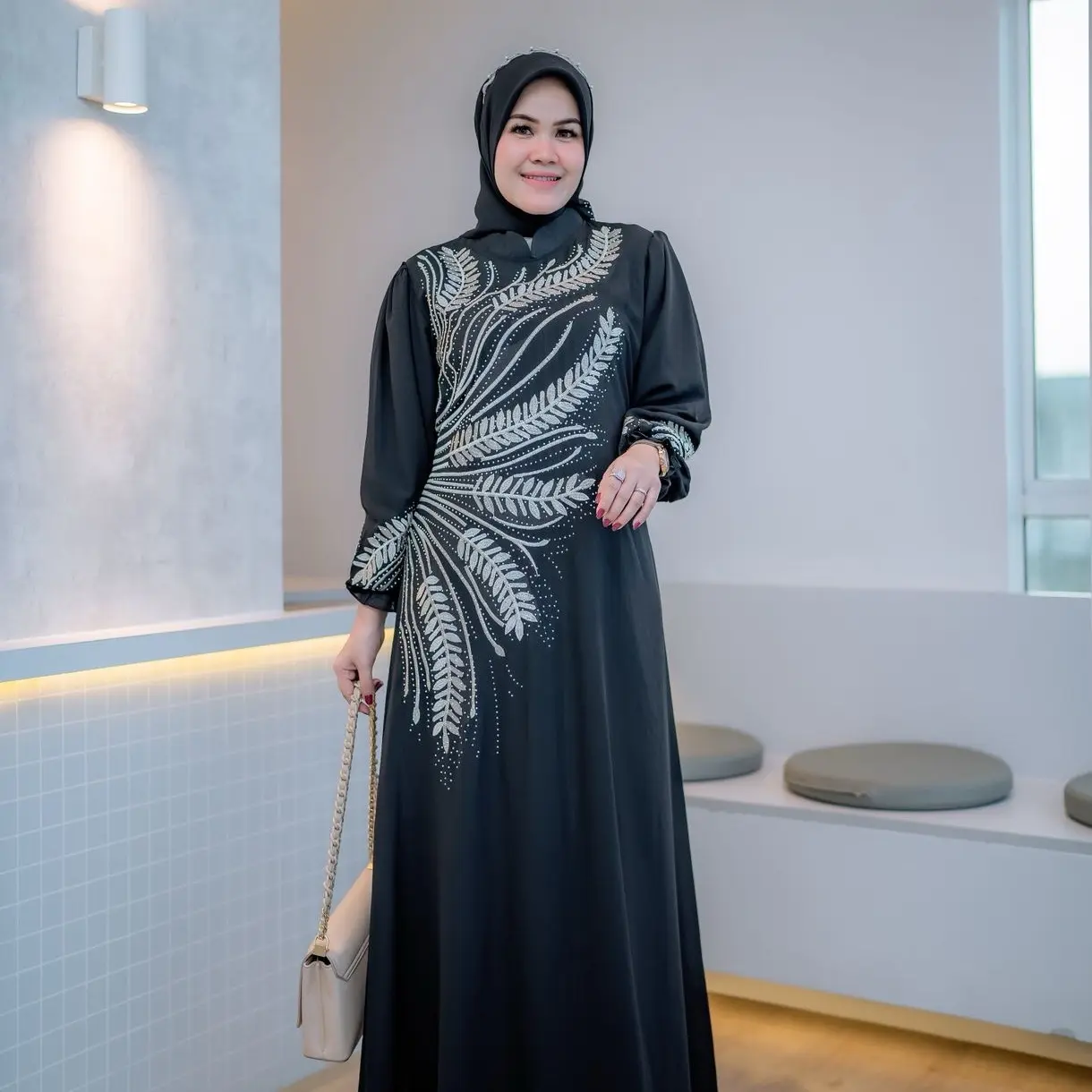 Termurah Gamis adiva ceruty bordir gratis hijab//gamis lebaran terbaru//baju muslimah terlaris//gamis set hijab bordir kekinian//baju lebaran termurah//gamis set hijab terlaris//baju lebaran terbaru termurah//gamis mewah Ceruty Syari Wanita Dress Pesta Tw