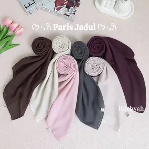 Hijabyah Hijab PARIS JADUL Kerudung Muslim Segi Empat Bahan Voal ukuran 110x110cm