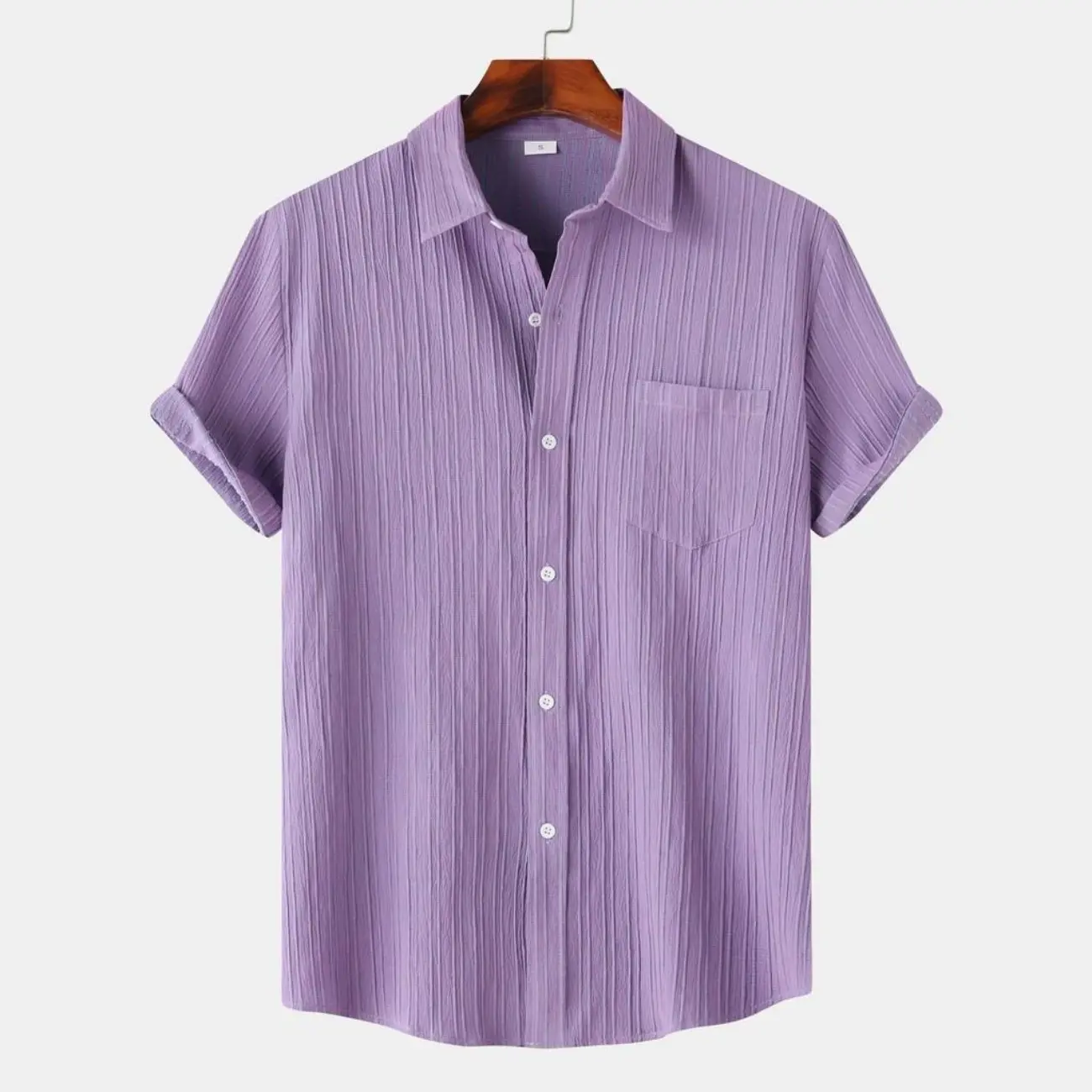 2025 Men's Quality Purple Aesthetic Simple Casual Loose Collar Shirts Plus Size Shorts Sleeve Work Formal Polo Shirts with Pocket Red Green Blue Khaki Black White Menswear Top Basic Fashion Straight Trouser Lingerie Wetsuit Beige Collared