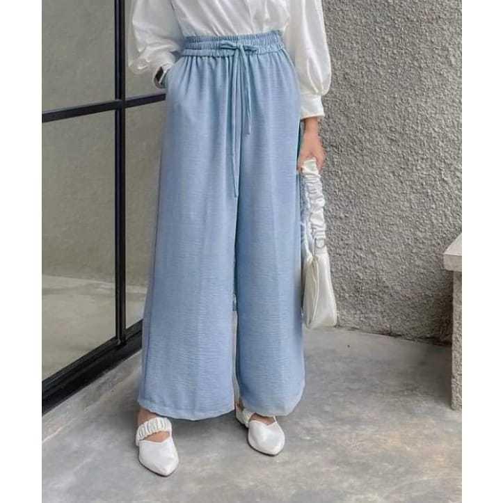 Celana Kulot Crinckle Premium Jumbo Highwaist AirFlow Jumbo Dan Standard | Kulot Crinkle Air Flow Panjang Dewasa Wanita 4