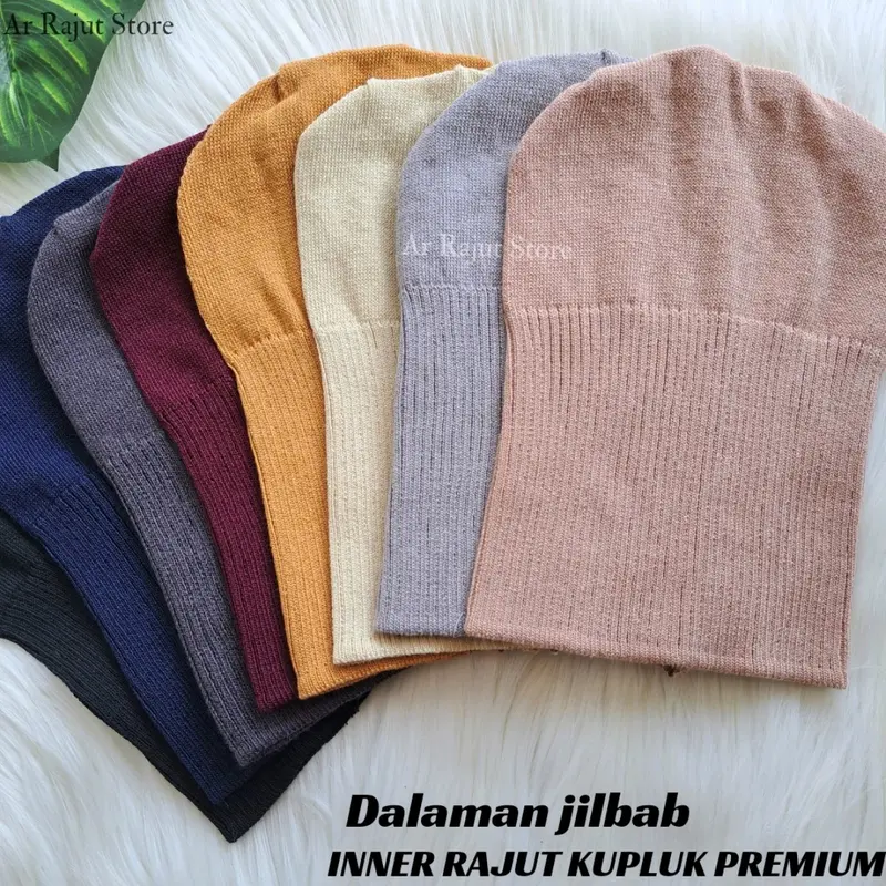 Ciput Rajut Kupluk Premium Inner Jilbab Salur Dalaman Kerudung Anti Pusing Turki Arab Instan  wanita Dewasa 1
