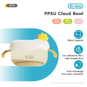 Dr.Isla Mangkuk MPASI Bayi - Desain Multiguna (Makan/Sendiri/Minum) Material PPSU Makanan Tahan Sterilisasi (Air Panas/Steam/UV) BT13
