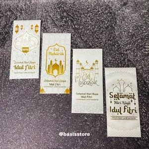 PROMO!! Amplop Lebaran Idul Fitri Premium Hotprint Emas Ukuran 7,5x16 cm 1 pack isi 10 pcs STOK TERBATAS!!