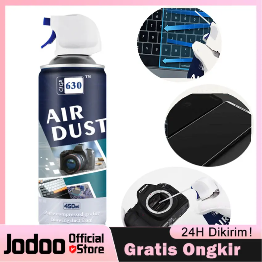 Air Duster 450ml High Pressure, Semprotan Angin Pembersih Debu Untuk Keyboard, PC, Laptop Dan Perangkat Elektronik, Mini Compressed Air Duster Praktis Untuk Membersihkan Debu Dan Kotoran Di Celah Sempit