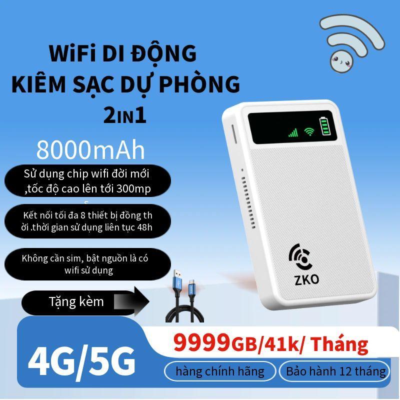   Tặng 9999GB   Phát wifi kiêm sạc dự phòng 8000Mah kết nối 8-10 thiết bị ,Bộ phát di động tốc độ cao sử dụng mọi nơi,kết nối tikế,máy tính,điện thoại ,camera,trên xe  