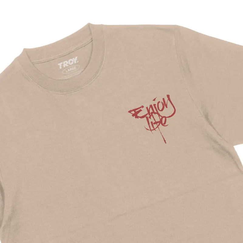 Troy Company Tshirt Brown Latte Enjoy Life - Kaos Pria Lengan Pendek Coklat Latte MT 2778 3
