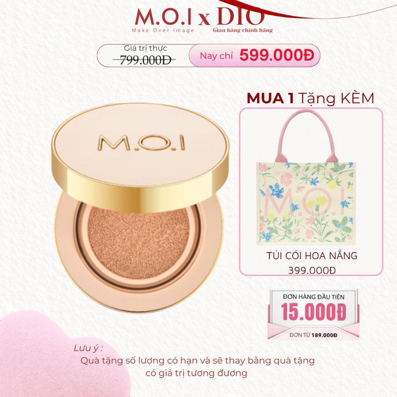Phấn nước Ho Ngoc Ha PREMIUM by MOI - Cushion Cosmetics Tặng Túi cói hoa nắng