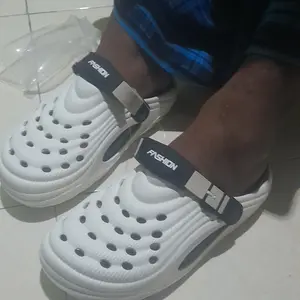 [D.I.Y.] Sepatu Sandal Pria Premium Model Korea Baim Sendal jibbitz Terbaru  Baim Cowok Korea Style