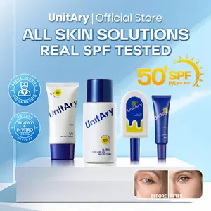 【Rekomendasi Artis】UNITARY All Skin Suncare Sunscreen 50ml UV Protector SPF 50+ PA++++ Bpom Non-Acne, Menyesuaikan Keseimbangan Air dan Minyak Mudah Diserap【Hassle-free Formula Refreshing & Breathable UV Shield】 Facial Wajah Berminyak Kering Waterproof