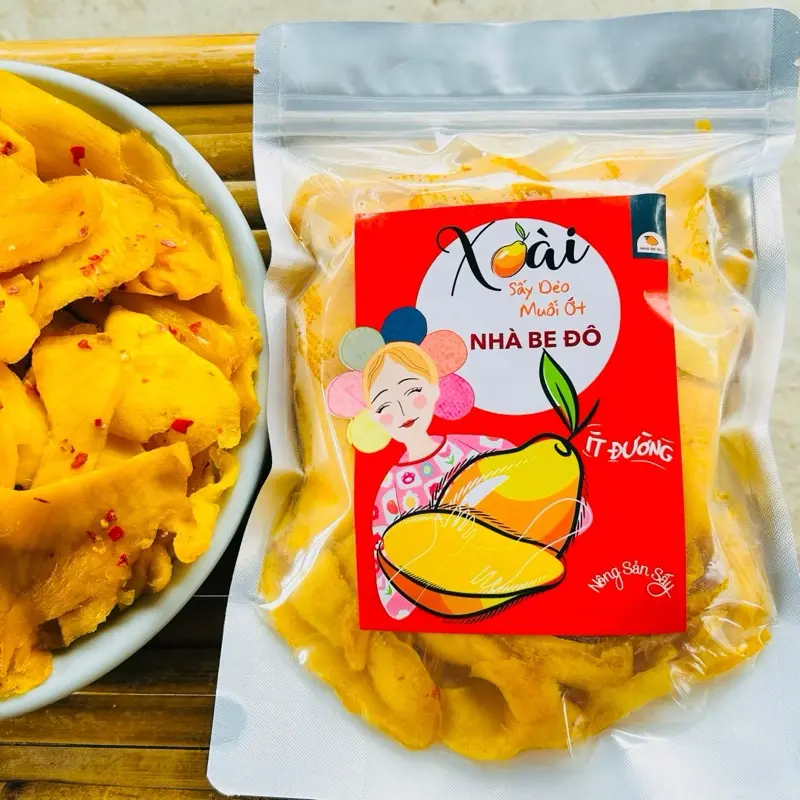 B 500G XOÀI SẤY MUỐI ỚT CHUA NHIỀU NGỌT ÍT  -  HÀNG MIẾNG NHỎ- NHÀ BE ĐÔ 0