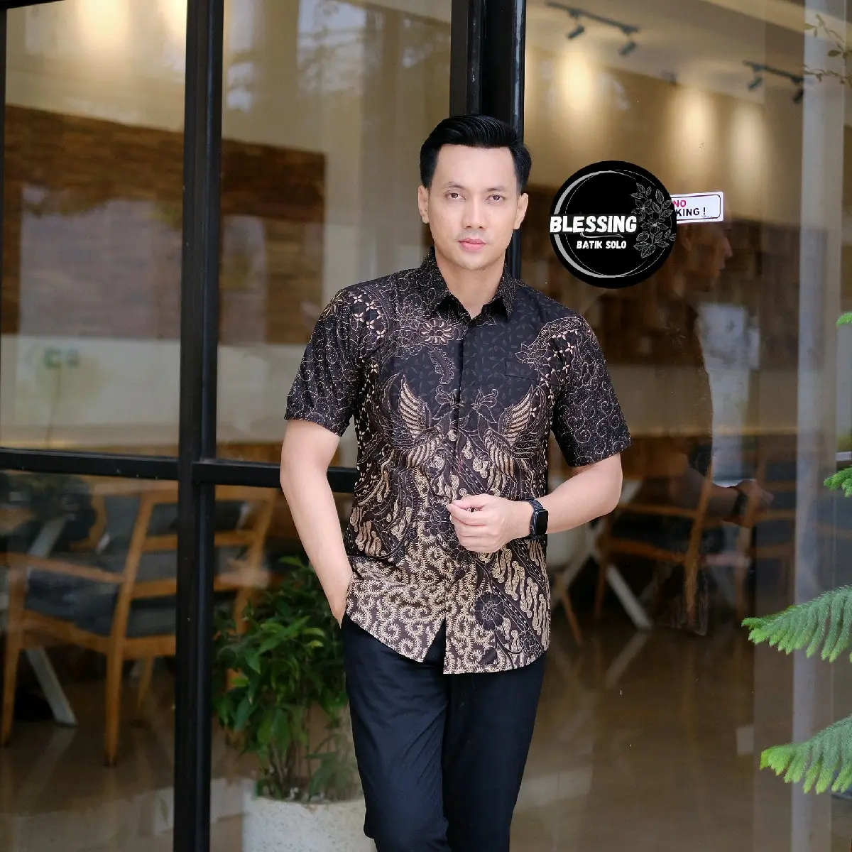 Kemeja batik pria slimfit premium MOTIF DARMAYA bahan katun lapis furing halus Baju Pendek Cowok Nyaman